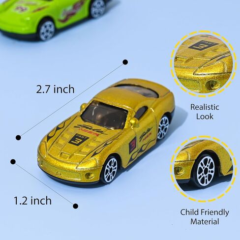 Big Mo's Toys Transport Car Carrier Truck - with 6 Stylish Metal Racing Cars - with Carrying Case in Kuwait