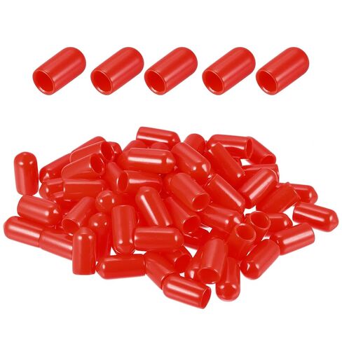 DMiotech 200 Pack 3/16" ID White Screw Thread Protectors Rubber End Caps Bolt Covers for Screw Bolt Furniture Pipe in Kuwait