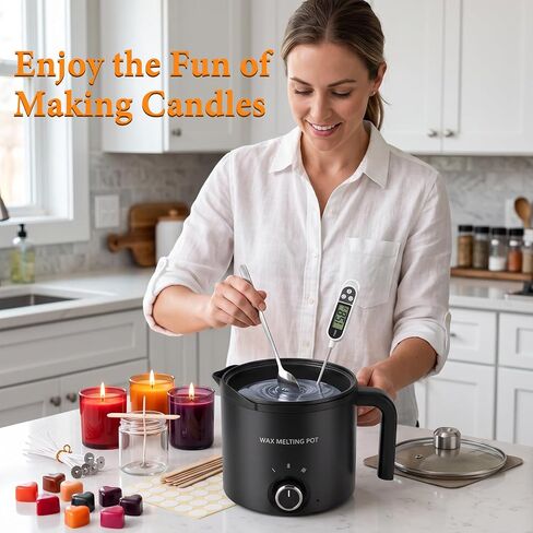 SAEUYVB Candle Wax Melter,Candle Making Supplies Kit with Wax Melting Pot in Kuwait