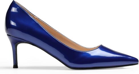 GENSHUO Low Heel Pumps for Women Closed Toe Slip On Stillettos Heels Dress Shoes in Kuwait