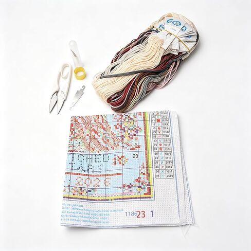 Odetina She Stitched The Stars Cross Stitch Kit 1776-2026 Patriotic Craft in Saudi Arabia