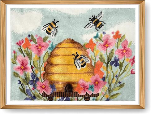Trimits Large Cross Stitch Kits - Counted Embroidery Needlework for Adults Beginners Kids, Christmas Gifts Wall Art (Frame Not Included), 11 Count, Baby in Kuwait