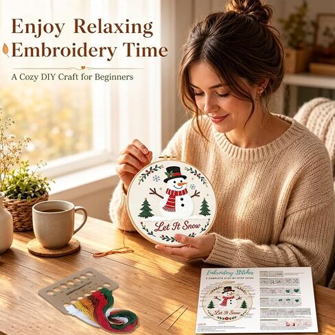 Louise Maelys Christmas Embroidery Kit for Beginners Adults in Saudi Arabia