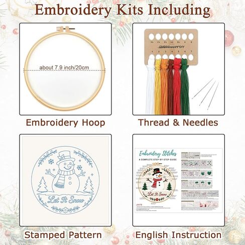 Louise Maelys Christmas Embroidery Kit for Beginners Adults in Saudi Arabia