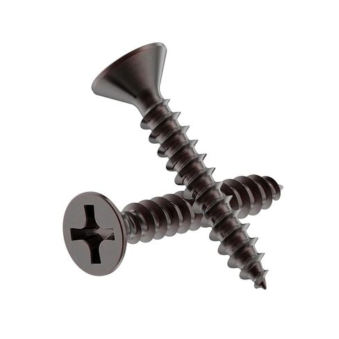 #4 x 5/8" Antique Copper Flat Countersunk Head Phillips Drive Screws | Pack of 25 | Self Tapping Screws for Wood Antique or Modern Furniture | SCR458FPHAC in Kuwait