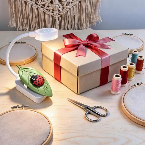 Rechargeable Embroidery Hoop Light, Cute Leaf & Ladybug Shape in Saudi Arabia