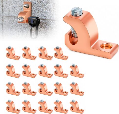 Pool Bonding Lug, Lay in Connector Lay in Lugs with High Conductivity Copper Alloy for Grounding Swimming Pool and Conduits, 4-14 Wire Range(20Packs) in Kuwait