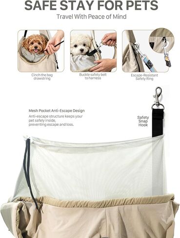 Dog Sling Carrier for Small Dogs 5-20 lbs, Rigid Hard Bottom, Hands-Free in Saudi Arabia