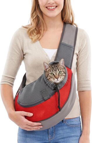 Pet Sling Carrier for Small Dogs Cats, Hands Free Wrap Pet Carrier in Kuwait