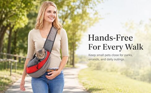 Pet Sling Carrier for Small Dogs Cats, Hands Free Wrap Pet Carrier in Kuwait