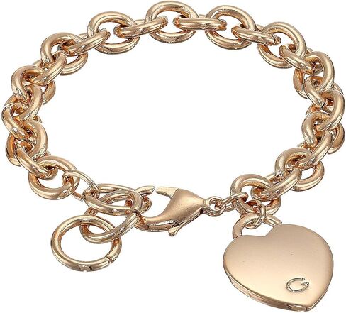 GUESS "Basic" G Logo Heart Link Bracelet in Kuwait