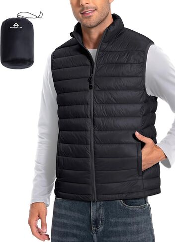 Pioneer Camp Men's Lightweight Puffer Vest Packable Water-Repellent Warm Quilted Sleeveless Outerwear for Work Casual Travel in Kuwait