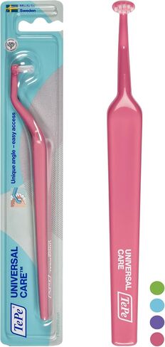 TEPE Angled Soft Bristle Toothbrush, Orthodontic Toothbrush for Braces, Small Head Toothbrush for Retainers, Implants, Universal Care, 1 Pk in Kuwait