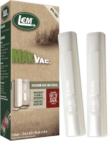 LEM MaxVac Vacuum Bag Roll - 2 11" x 16' Rolls in Kuwait