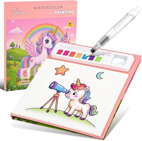 Watercolor Paint Set, 20 Sheets Watercolor Paper for 5-13 Years Old Kids in Kuwait