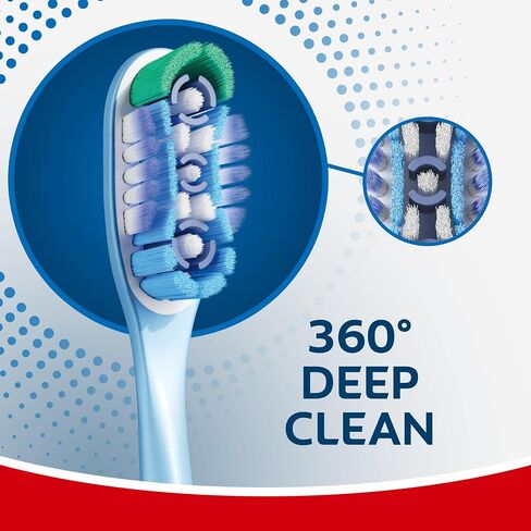 فرشاة أسنان 360 مع أداة تنظيف اللسان والخد من كولجيت, Medium 1 Pack in Kuwait