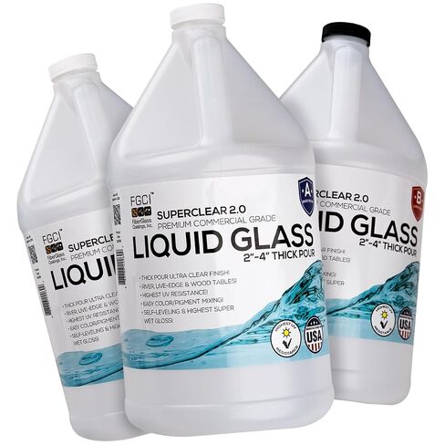 Superclear Deep Pour Epoxy Resin 3 Gallon Kit, Clear 2-4" Casting Resin in Saudi Arabia