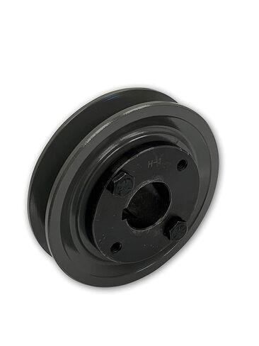 Single Groove 5.75" Cast Iron Electric Motor" H" Pulley/Sheave, Bushing Included, for 5/8" Top Width B/5L/BK/5LK Section V Belt, 1 Groove Pulley (1-1/8" Shaft / 1.125" Bore, BK60H) in Kuwait