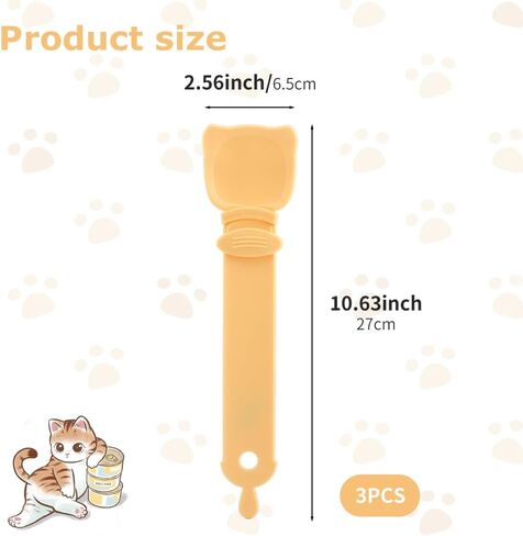3 Pack Cat Strip Feeder Spoon, Cute Cat Head Pet Treat Squeezer in Kuwait