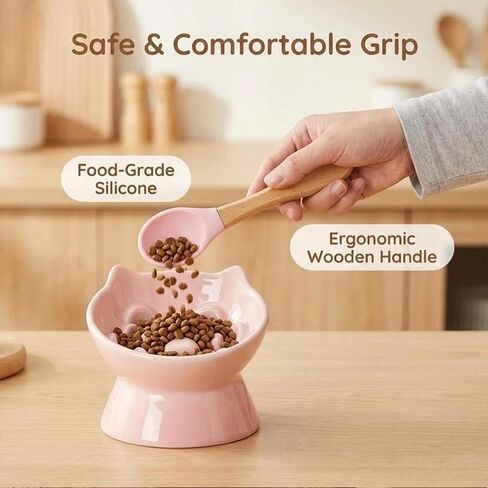 3 Pack Elevated Cat Slow Feeder Ceramic, Elevated Slow Food Bowl in Kuwait