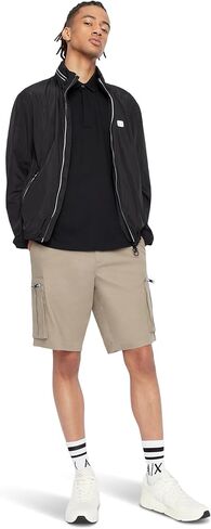 A|X ARMANI EXCHANGE Men's Logo Zip Jersey Polo in Saudi Arabia