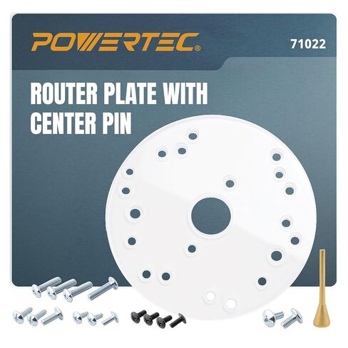 POWERTEC 71022 6-1/2-Inch Router Plate, Fits Porter Cable, Bosch, Craftsman, Dewalt, Hitachi, Makita, Milwaukee, Ryobi in Kuwait