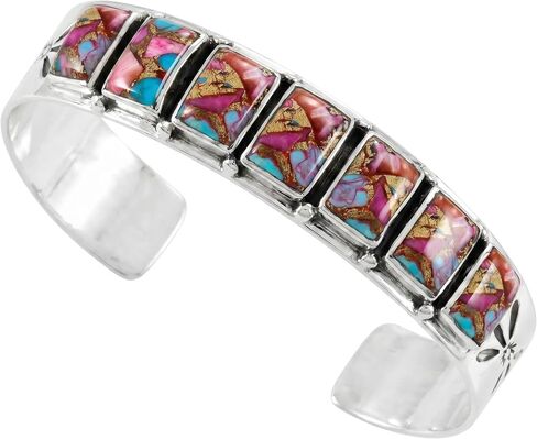 Turquoise Bracelet Sterling Silver 925 Genuine Turquoise Cuff Bracelet in Kuwait