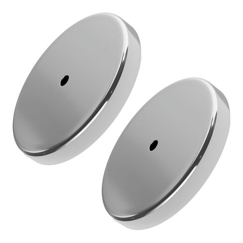 Master Magnetics Ceramic Round Base Magnet - 4.90" Diameter, 0.50" Thick, 0.50" Center Hole, 200 Pounds Pull, Chrome Plated, Pack of 2, RB100CX2 in Kuwait