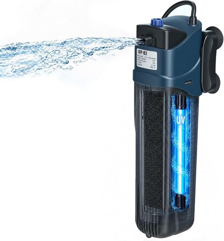 COOSPIDER Fish Tank Filter U-V Submersible Aquarium Filter 132GPH in Saudi Arabia