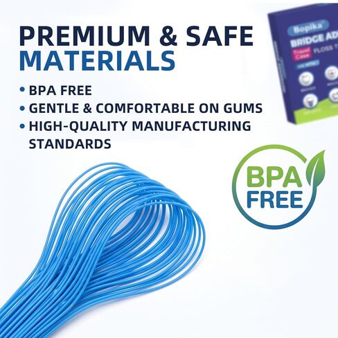 Floss Threaders Dental Floss for Braces, Bridges, and Implants 100 Count in Kuwait