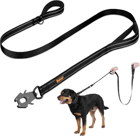 Mayerzon 6FT Tactical Heavy Duty Dog Leash No Pull with 2 Padded Handles in Kuwait