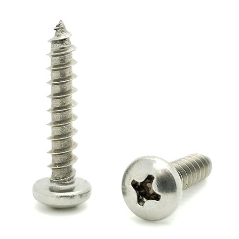 Fifty (50) #10 x 1" 304 Stainless Steel Phillips Pan Head Wood Screws (BCP615) in Kuwait