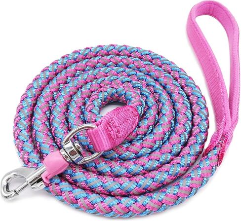 Reflective Dog Leash 2/3/4/6/10ft Braided 1/2" Strong Nylon Rope in Kuwait