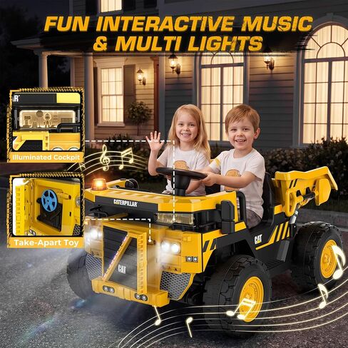 Licensed Caterpillar 24V Ride On Dump Truck w/Remote Control, 4×100W Motors in Kuwait