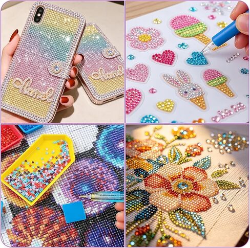 90PCS Diamond Art Wax Refills Kit, DIY Diamond Glue Clay Putty for Diamond Dots, Colorful Art Wax for Embroidery Accessories, Diamond Art Tools Set, Multi-Purpose Craft Supplies, 0.8 x 0.8 Inches in Kuwait