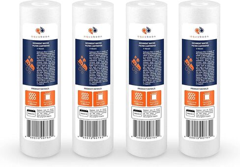 عبوة فلتر مياه 25.4 سم × 6.35 سم للمنزل والرواسب العكسية 1 ميكرون | متوافقة مع: Culligan P1، Pentek P1، PD-1-934، P5، AP110، WFPFC5002، CFS110، RS14، WHKF-GD05 (4-PACK) in Kuwait