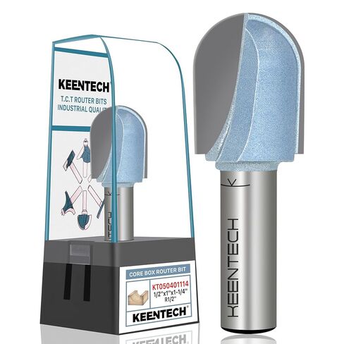 رؤوس توجيه ذات شفرة طويلة مستديرة من KEENTECH مع حامل على الساق، ساق 1/2 بوصة، قطر القطع 3/4 بوصة، عمق القطع 1-1/4 بوصة، أداة قطع عالية الأداء من الدرجة الصناعية، أزرق (KT050734114B) in Kuwait