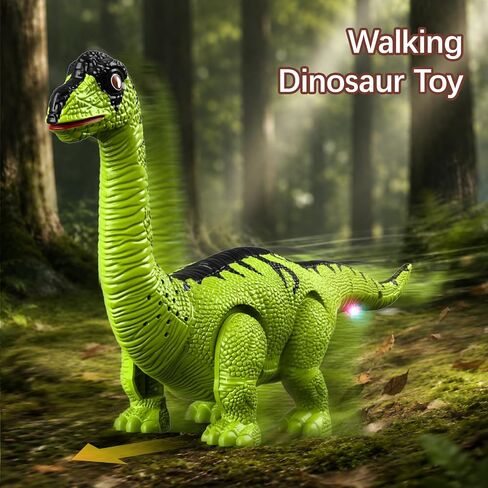 3 Pack Electric Walking Dinosaur Toys for Kids Ages 3 4 5 6 7 8, Moving Dinosaur Figures with Lights and Roaring Sounds, T-Rex Brachiosaurus Stegosaurus Dinosaur Set Birthday Gifts for Boys Girls in Kuwait