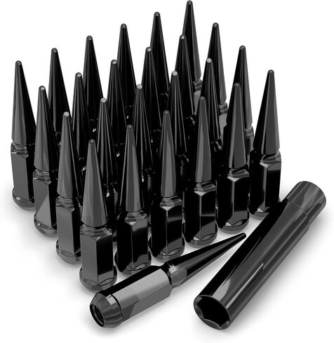 White Knight 2950-33AM Chrome M14x2.00 1-Pc Hex Spike Lug Nut Set with Extra Spike Lug Nut, 33 Pack in Kuwait