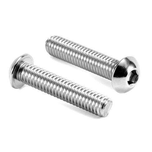 1/4-20 x 1/2" Button Head Socket Cap Bolts Screws, 20Pcs 304 Stainless Steel 18-8, Allen Hex Drive, Bright Finish by SG TZH(with Hex Spanner) in Kuwait