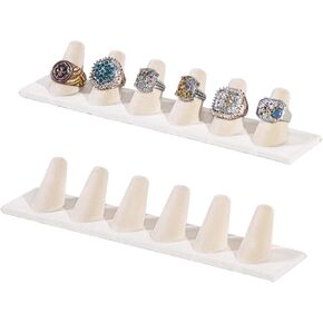 Velvet Ring Display, Ring Holder Display for Jewelry Stand, Rings Display for Vendors, Rings Organizer Stand (Black, 2 Pcs) in Kuwait