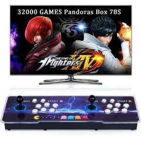 RegiisJoy 32000 in 1 Pandoras Box 78S Retro Arcade Game Console, 4 Player 3D Magical Modified Games, Search/Save/Hide/Pause Function, Favorite List, One-Button Combo, 128G TF, 12-Grid Classification in Kuwait