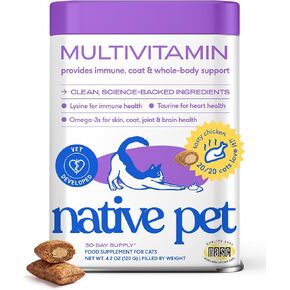 Native Pet Cat Multivitamin - Chicken Flavored Cat Vitamins and Supplements in Kuwait
