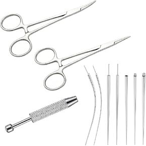 10Pcs Pliers Piercing Ball Grabber Tool Forceps Set for Changing Jewelry in Kuwait