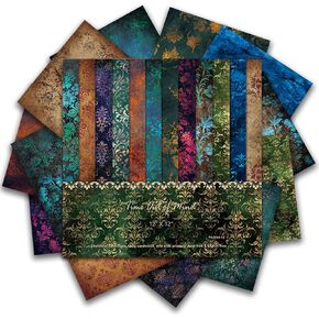 24 Sheets Vintage Scrapbooking Paper, 12x12 Inch Single-Sided Pattern Decorative Background Cardstock Paper for DIY Art Card Making Scrapbook Photo Album Decor in Kuwait