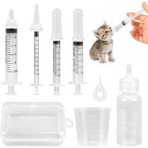 Pet Feeding Kit, Kitten Bottle and Syringes with Nipples for Small Animals in Kuwait