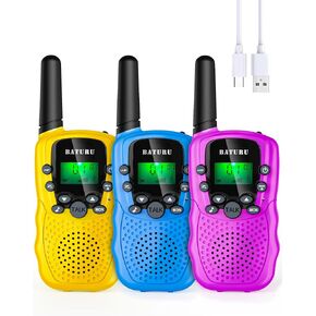 BATURU Rechargeable Walkie Talkies for Kids 3 Pack, 3-Mile Long Range in Kuwait