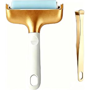 Corey-Z Brayer Roller & Tweezers Set, Vinyl Roller Rubber Brayer for Crafting, Heat Transfer Vinyl Remover for Cricut/Silhouette, White in Kuwait