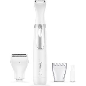 Bikini Trimmer with Built-in LED, Funstant Electric Razor for Women with Comb, Cordless Safe Hair Trimmer Floating Foil for Dry Use, Personal Shaver for Pubic Hair, Delicate Private Area in Kuwait