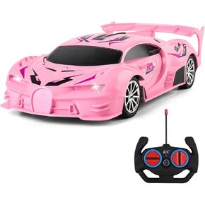 Pink Remote Control Car for Girls, Rechargeable High Speed Drift RC Cars Toys Gifts for Girl Age 6 7 8-12,1/18 Super Vehicle with Headlight Racing Hobby Xmas Birthday Gift in Kuwait